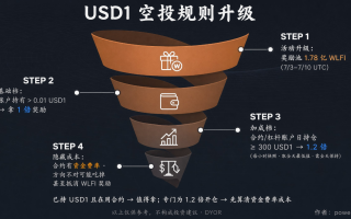 Binance 更新 USD1 空投规则：持仓超 300 USD1 可获 1.2 倍 WLFI 奖励，但别忽视资金费率成本